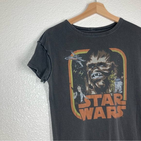 Junk Food Star Wars Black Wash Tee Shirt XL Junior Cotton - Picture 7 of 16